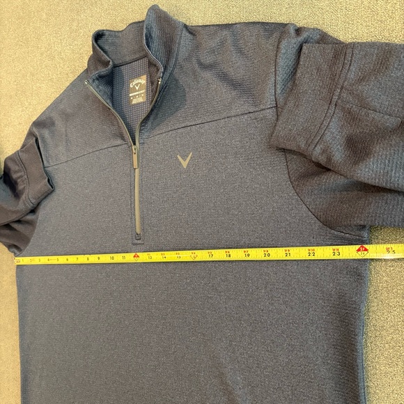 Callaway Pullove Mens Medium 1/4 Zip Golf Weather Series Navy Thermal Golf - Picture 5 of 7